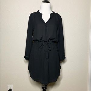 Black silk dress